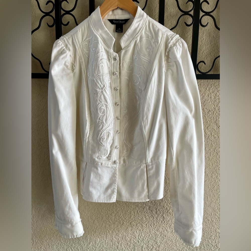 White House Black Market White Jacket Size 8